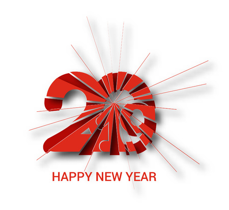 Happy New Year 2019 Text Design Patternのイラスト素材