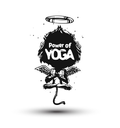 Monkey isolated on whiteのイラスト素材