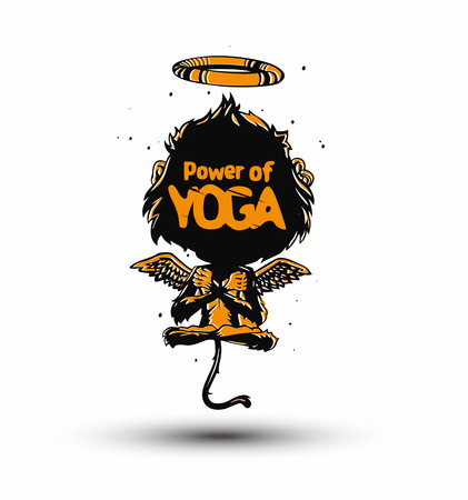 Monkey isolated on whiteのイラスト素材