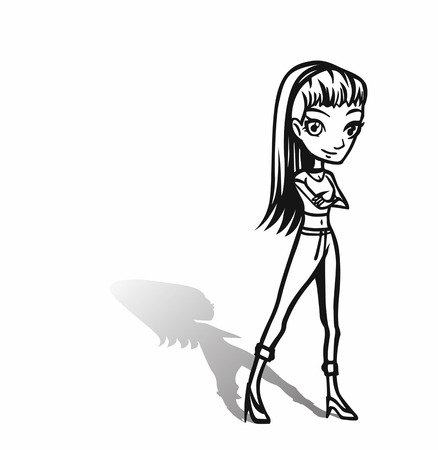 Attractive female athlete model girlのイラスト素材