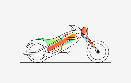 Motor Bike icon vector line art design. Vector illustration.のイラスト素材