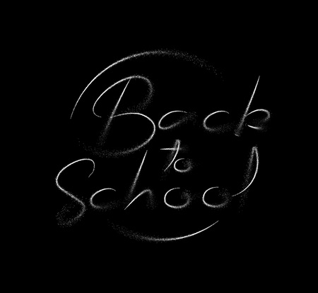 Back To School Calligraphic Modern Font Style Text Vector illustration Design.のイラスト素材