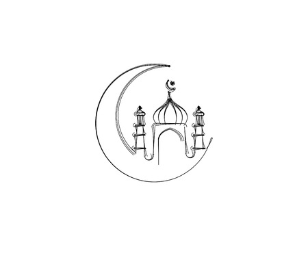 Eid Mubarak celebration- Mosque.のイラスト素材