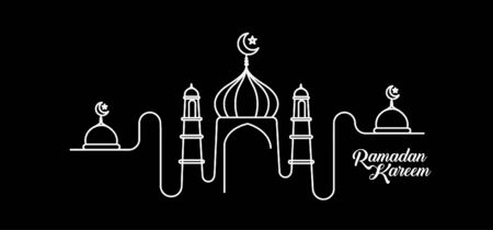 Eid Mubarak celebration- Mosque.のイラスト素材