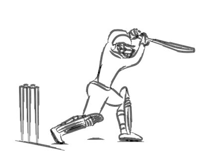 Concept of Batsman Playing Cricketのイラスト素材