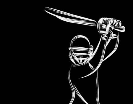 Concept of Batsman Playing Cricketのイラスト素材