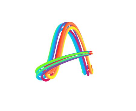 Branding Identity Corporate vector 3d logo A design. Vector Illustration.のイラスト素材