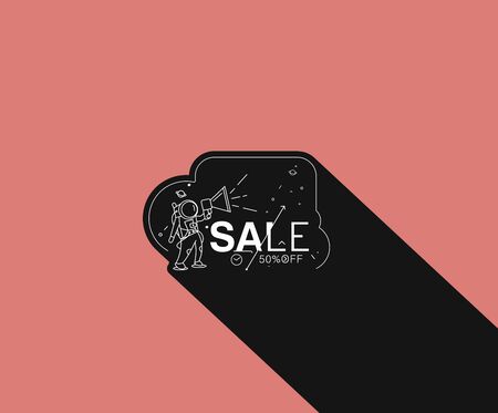 Calligraphy inscription sale Vector illustrationのイラスト素材