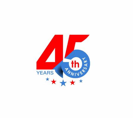 45th Years Anniversary Celebration Design.のイラスト素材