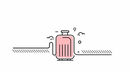 Travel Bag Icon Symbol, Vector design.のイラスト素材