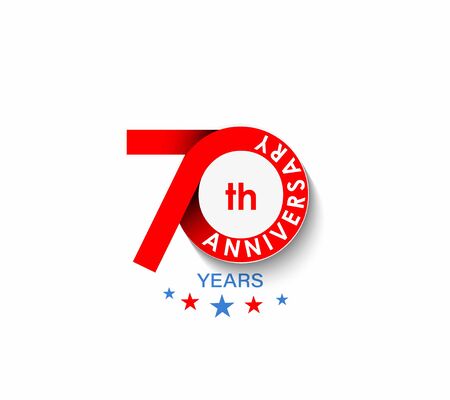 70th Years Anniversary Celebration Design.のイラスト素材