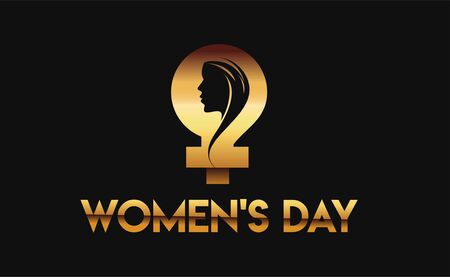 8 march Happy Women's Day Stylish Typography Textのイラスト素材