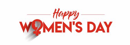 8 march Happy Women's Day Stylish Typography Text