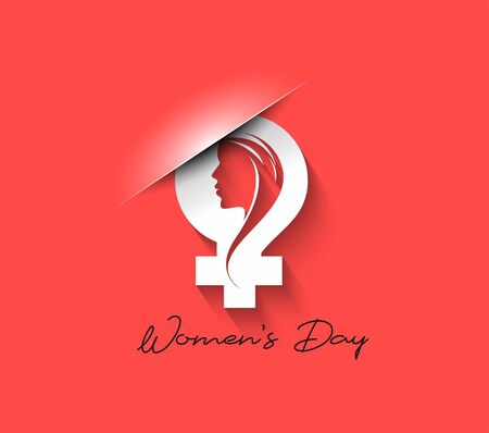 8 march Happy Women's Day Stylish Typography Textのイラスト素材