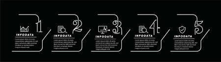 Design elements of business infographics. Modern infochart, marketing chart and graphs, bar diagrams.のイラスト素材