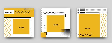 Photo square frame. Vector illustrationのイラスト素材