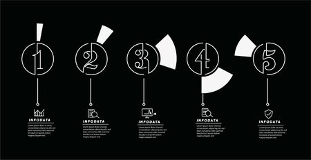 Design elements of business infographics. Modern infochart, marketing chart and graphs, bar diagrams.のイラスト素材