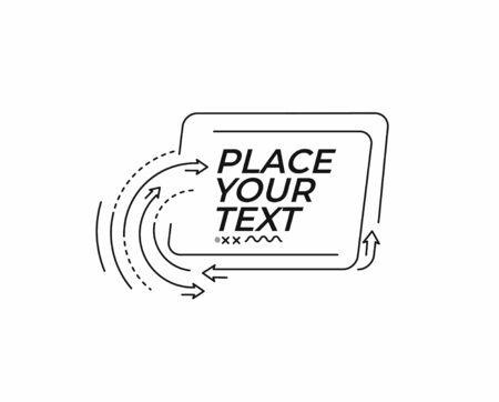 Flat linear promotion geometric shapes banner, scroll,  sticker, badge, price tag, poster.のイラスト素材