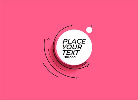 Flat linear promotion geometric shapes banner, scroll,  sticker, badge, price tag, poster.のイラスト素材