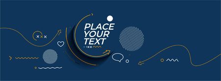 Abstract technological promotion geometric shapes banner, Structure pattern technology backdrop.