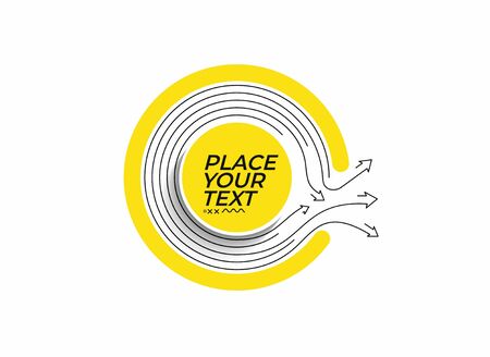 Flat linear promotion geometric shapes banner, scroll,  sticker, badge, price tag, poster.のイラスト素材