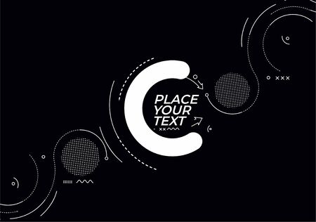 Abstract  pattern design in blackのイラスト素材