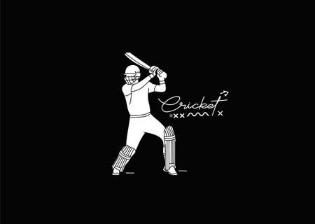 Cricket banner batsman championship background. Use for cover, poster, template, brochure, decorated, flyer, banner.のイラスト素材