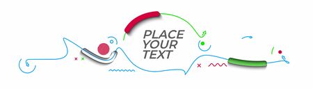 Abstract flat linear promotion dynamic geometric motion shapes. Pattern for cover design, poster, card, greeting, business, decoration.のイラスト素材