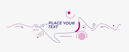 Abstract flat linear promotion dynamic geometric motion shapes.のイラスト素材
