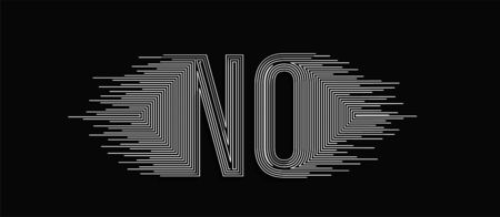 No Calligraphic line art Text shopping poster vector illustration Design.のイラスト素材