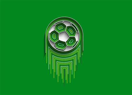Football icon art abstract flat line pattern vector illustration.のイラスト素材