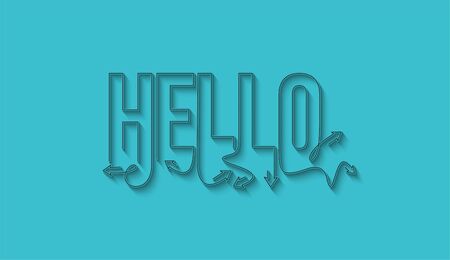 Hello typography vector design for greeting cards and poster, design template for birthday celebrationのイラスト素材