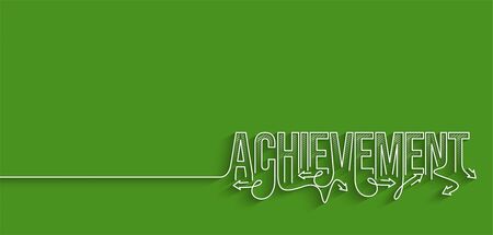 Achievement Calligraphic line art Text shopping poster vector illustration Design.のイラスト素材