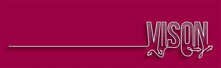 Vision Calligraphic line art Text banner poster vector illustration Design.のイラスト素材