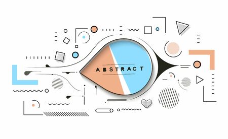 Abstract geometric background Use for modern design, cover, poster, template, brochure, decorated, flyer, banner.のイラスト素材