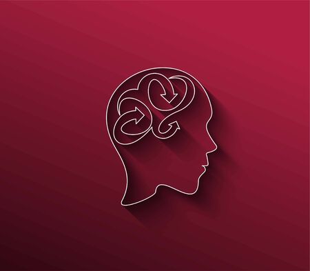 Symbol of Creative Brain, isolated vector abstract design