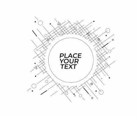Abstract banner with Portfolio Calligraphic line art text poster with space of your text, vector illustration Design.のイラスト素材