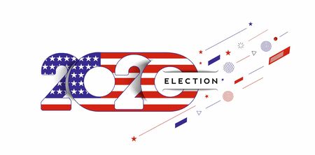 Election day. Usa debate of president voting 2020. Election voting poster. Vote 2020 in USA, banner...