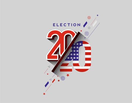 Election day. Usa debate of president voting 2020. Election voting poster. Vote 2020 in USA, banner...