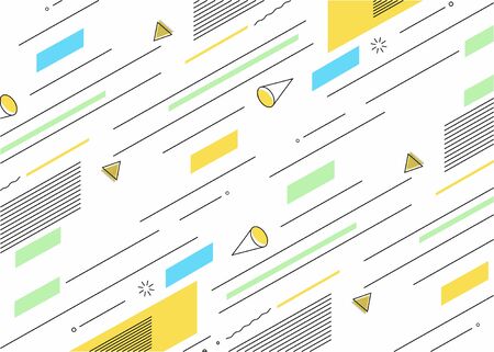 Abstract banner with Portfolio Calligraphic line art text poster with space of your text, vector illustration Design.のイラスト素材