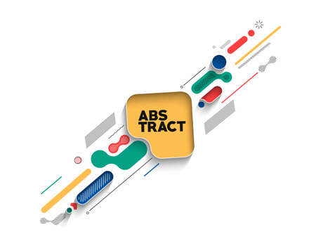 Abstract banner line art poster with space of your text, vector illustration Design.のイラスト素材