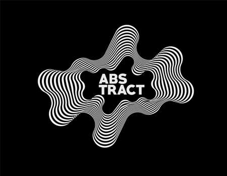 Abstract line art banner and poster with space of your text, vector illustration Design.のイラスト素材