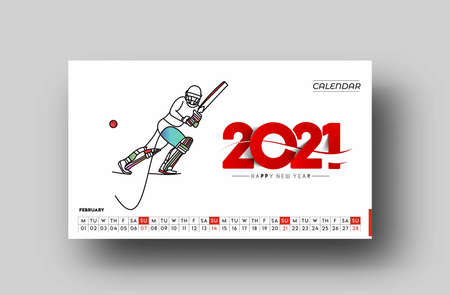 Happy new year 2021 Calendar - New Year Holiday design elements for holiday cards, calendar banner poster for decorations, Vector Illustration Background.のイラスト素材