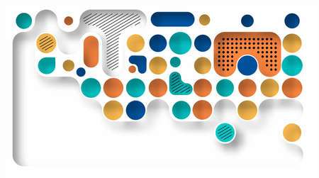 Seamless abstract pattern promotion dynamic geometric circle shapes. Pattern for cover design, poster, banner, card, greeting, business, decoration.のイラスト素材