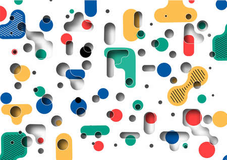Seamless abstract pattern promotion dynamic geometric circle shapes. Pattern for cover design, poster, banner, card, greeting, business, decoration.のイラスト素材