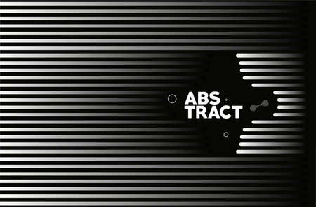 Abstract line art text poster, vector illustration Design.のイラスト素材
