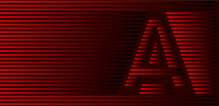 Alphabet A line art Text poster vector illustration Design.のイラスト素材