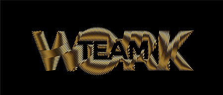 Gold Work Text Made Modern Trendy Design Template . Vector designのイラスト素材