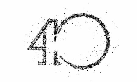 Particle number 40 on the circle text vector Vector Design.のイラスト素材