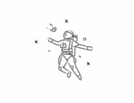 Astronaut in spacesuit icon, Vector Design illustration.のイラスト素材